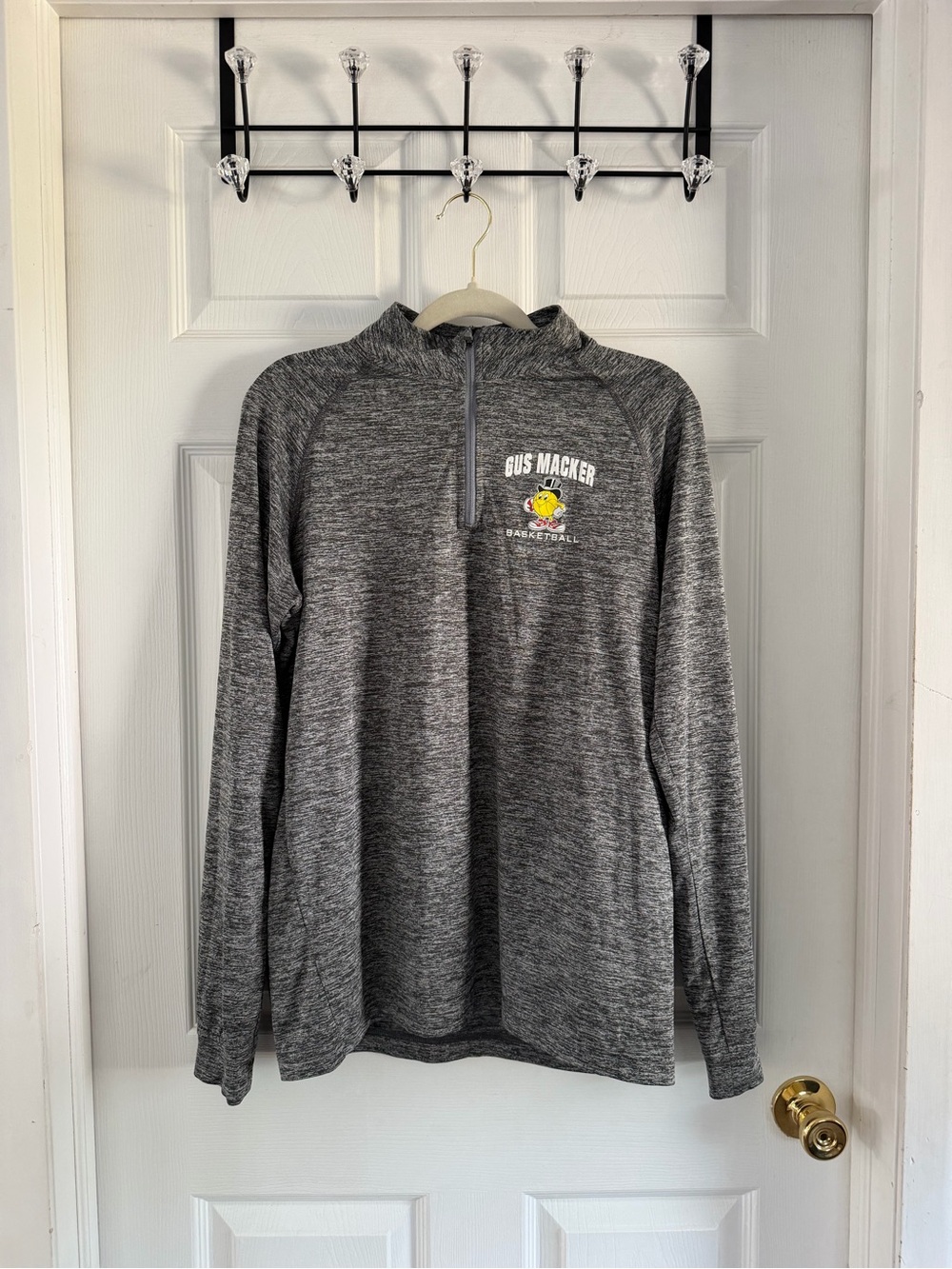 Under Armour Men's Gray Heather Quarter-Zip Hoodie Sweatshirt